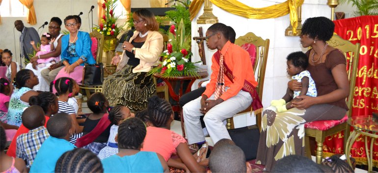 Mount Zion's Missions Inc Barbados Foursquare Church founded by Apostle Lucille Baird hosts Easter Bonnet parade 2016