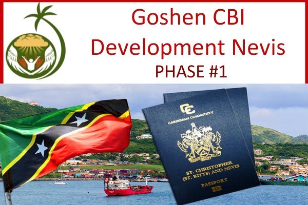 Nevis Phase #1 Goshen Group Citizenship by Investment including Nevis passport Nevis timeshare investment and Nevis houseplot within gated community